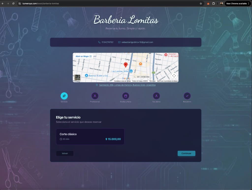 Agenda Online con reserva en pocos pasos